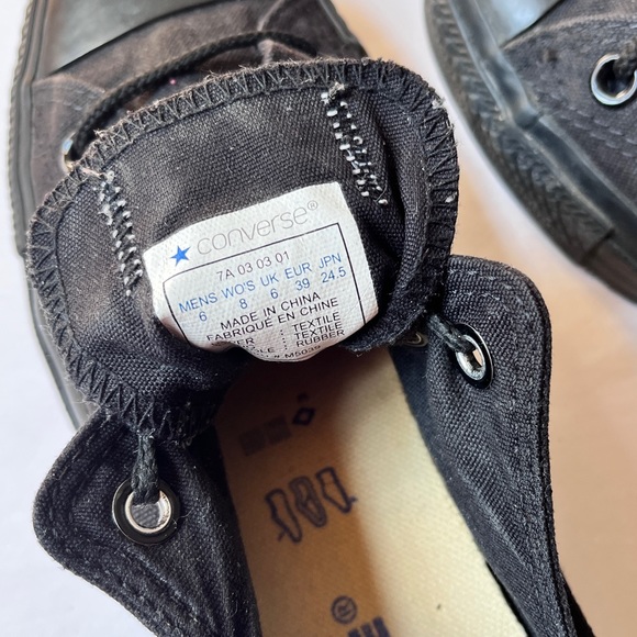 Women’s Converse All Star Chuck Taylor Black Low Top Size 8 Men’s Size 6 - Picture 6 of 9